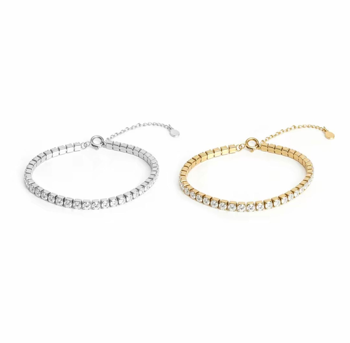 Titanium steel moissanite bracelet