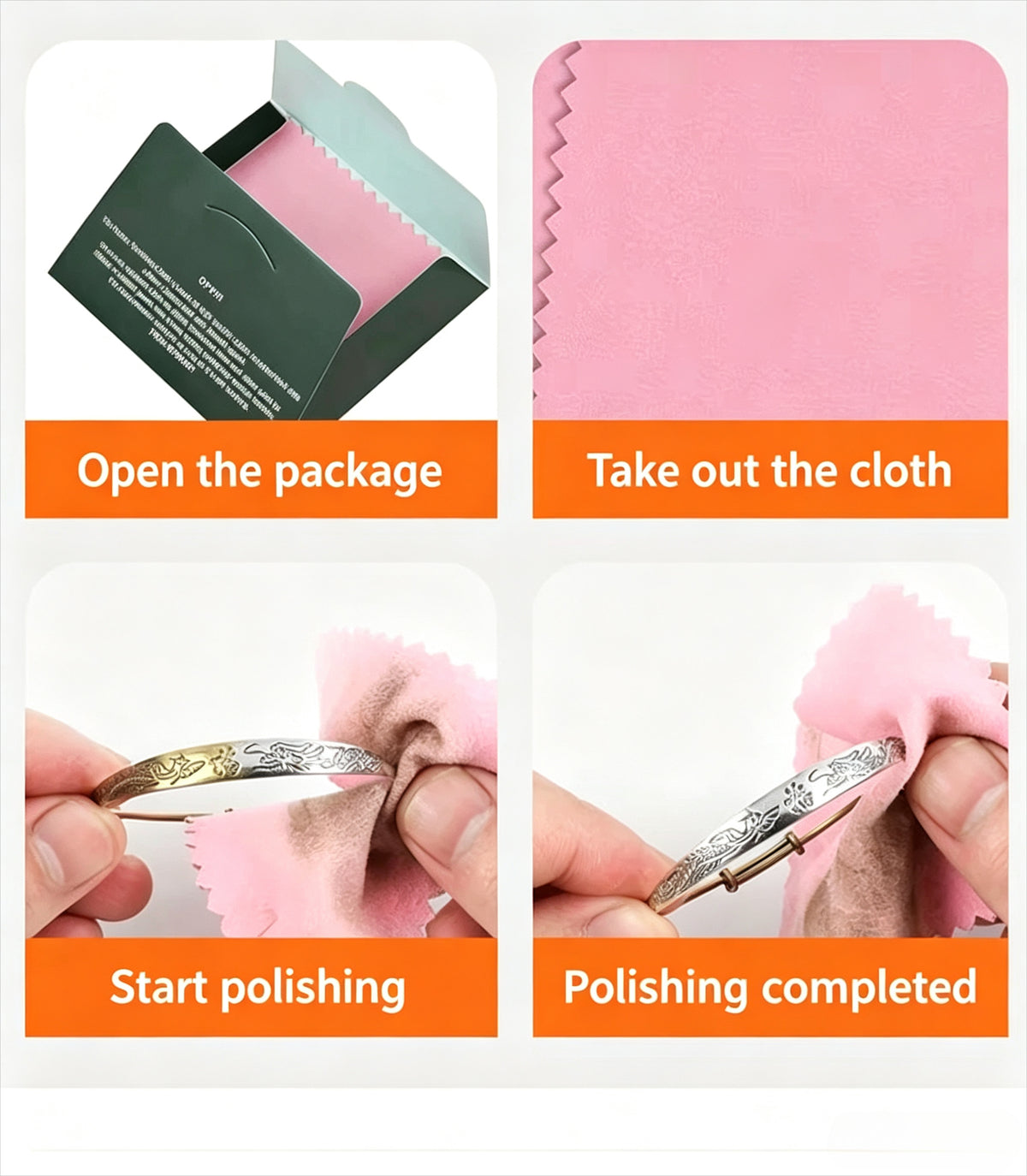 Instant Shine Jewelry Polishing Cloth - Anti-Tarnish Cleaner & Polishing Pad