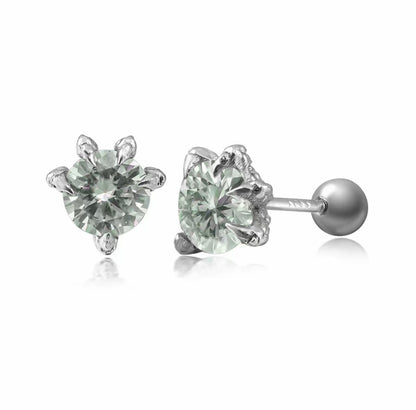 Maldives sea blue dragon claw moissanite earrings