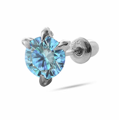 Dragon claw colorful moissanite earrings