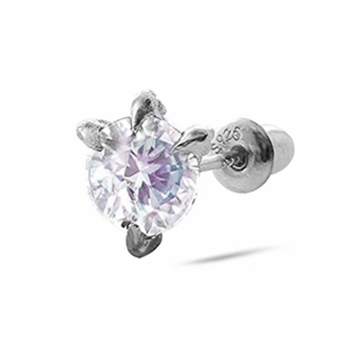 Dragon claw colorful moissanite earrings