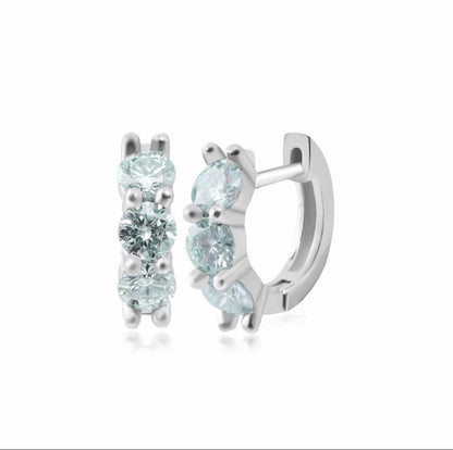 Maldives sea blue straight needle earrings