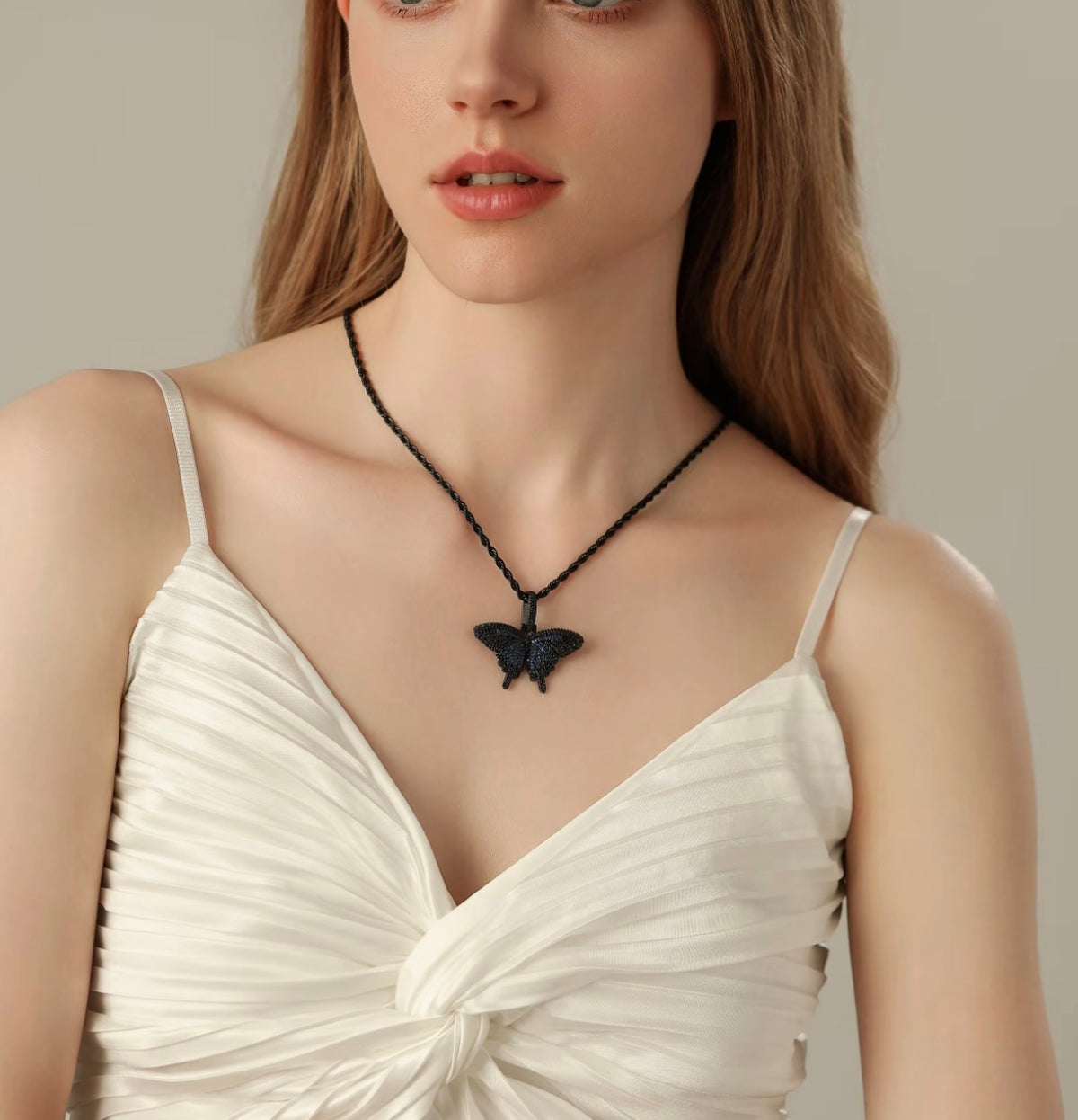 Jungle Diamond Butterfly Necklace