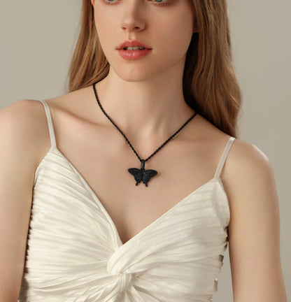 Jungle Diamond Butterfly Necklace