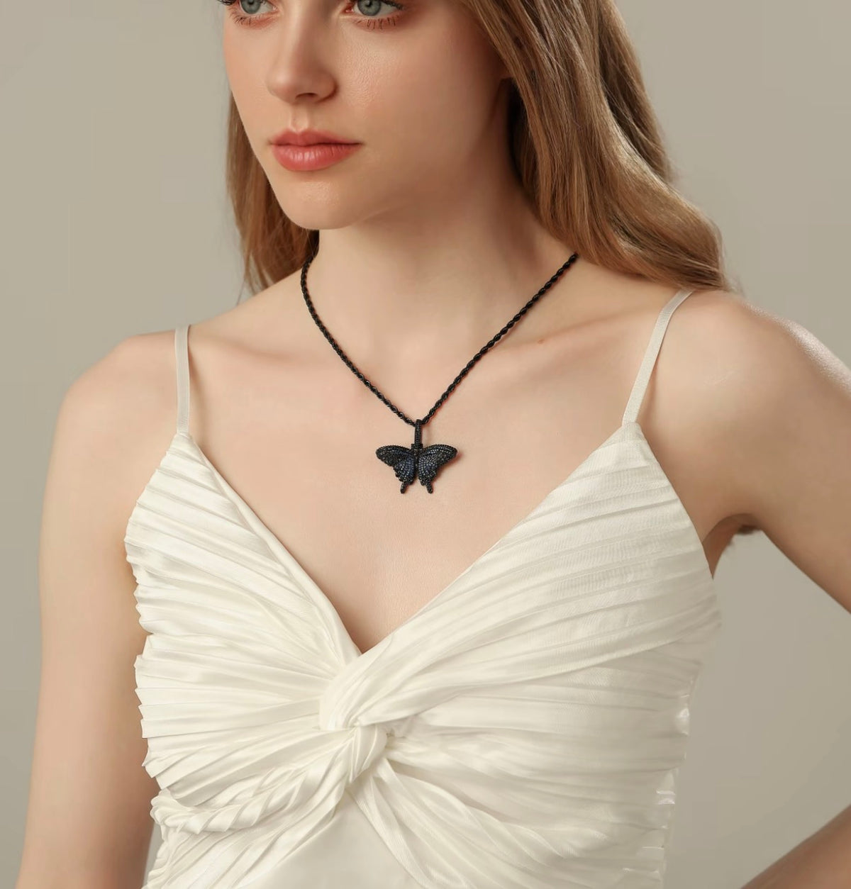 Jungle Diamond Butterfly Necklace