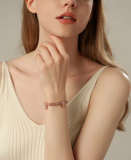 Panther pink zircon bracelet