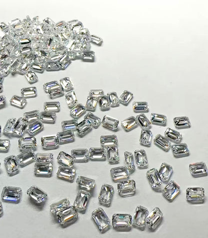 Sugar cube Emerald-cut diamond bracelet