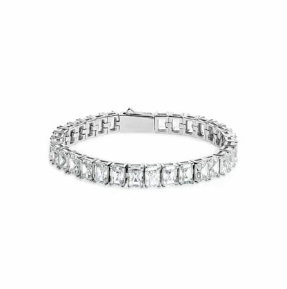 Sugar cube Emerald-cut diamond bracelet