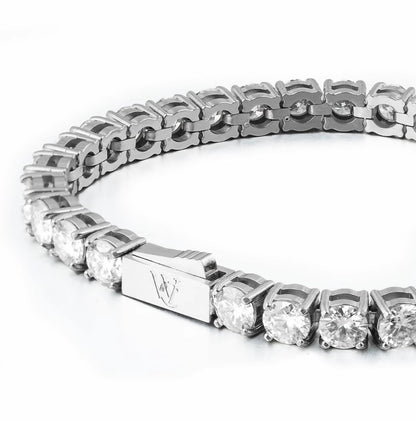 Fully studded titanium tennis bracelet
