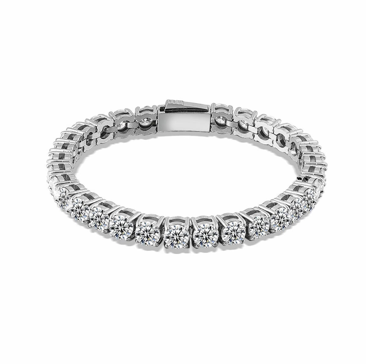 Fully studded titanium tennis bracelet
