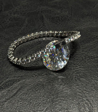 Fully studded titanium tennis bracelet