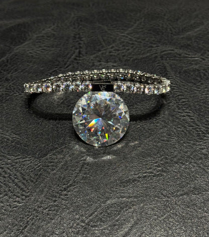 Fully studded titanium tennis bracelet