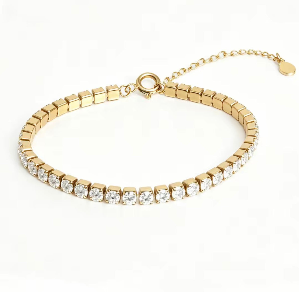 Titanium steel moissanite bracelet