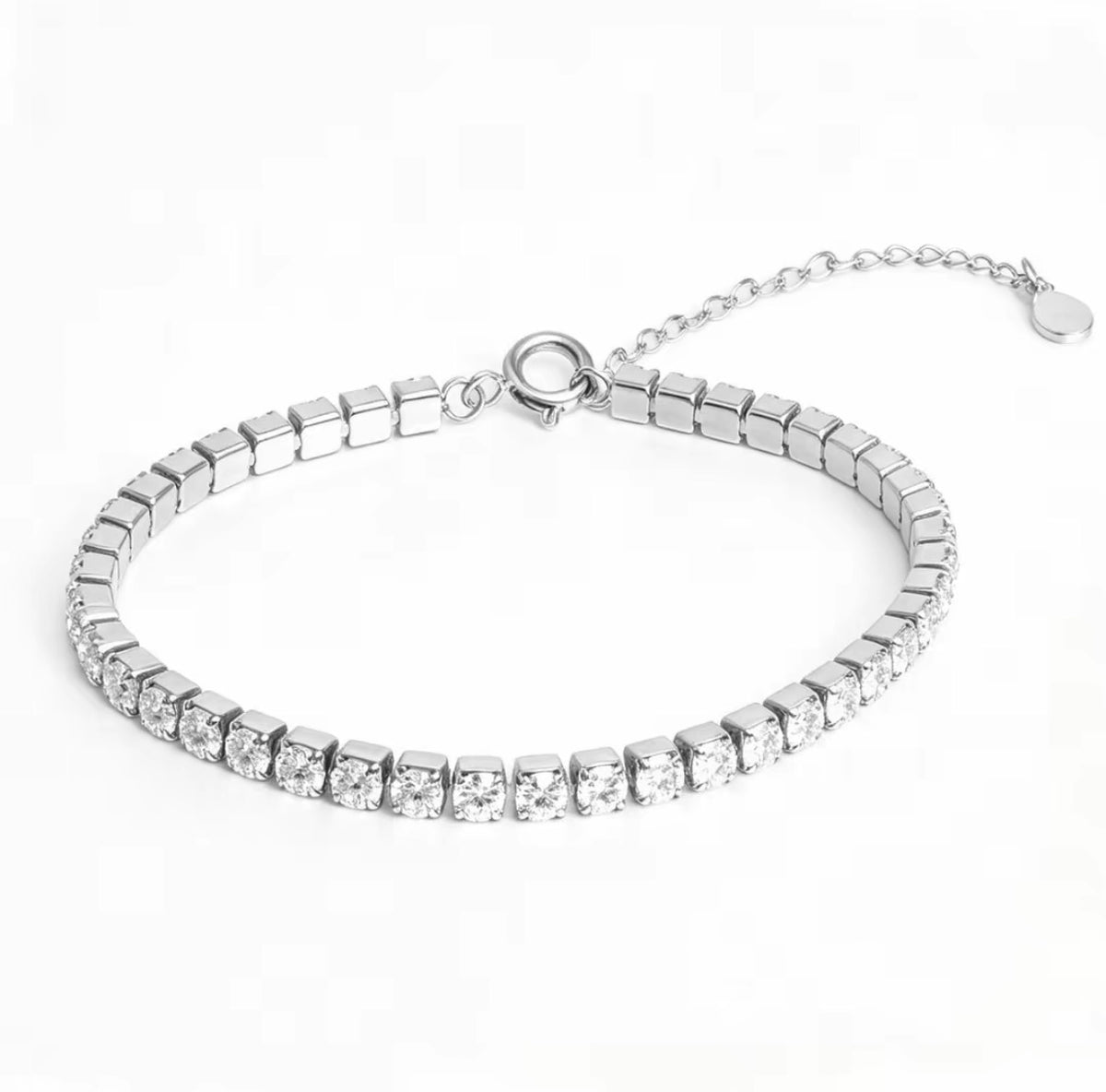 Titanium steel moissanite bracelet