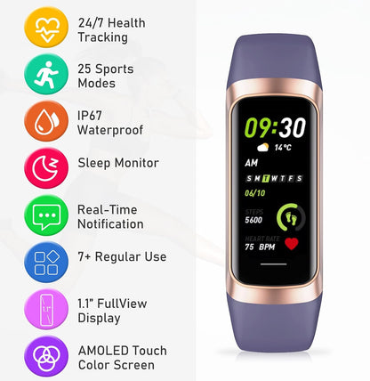 Smart Health Ring - 24/7 Sleep & Heart Rate Tracker