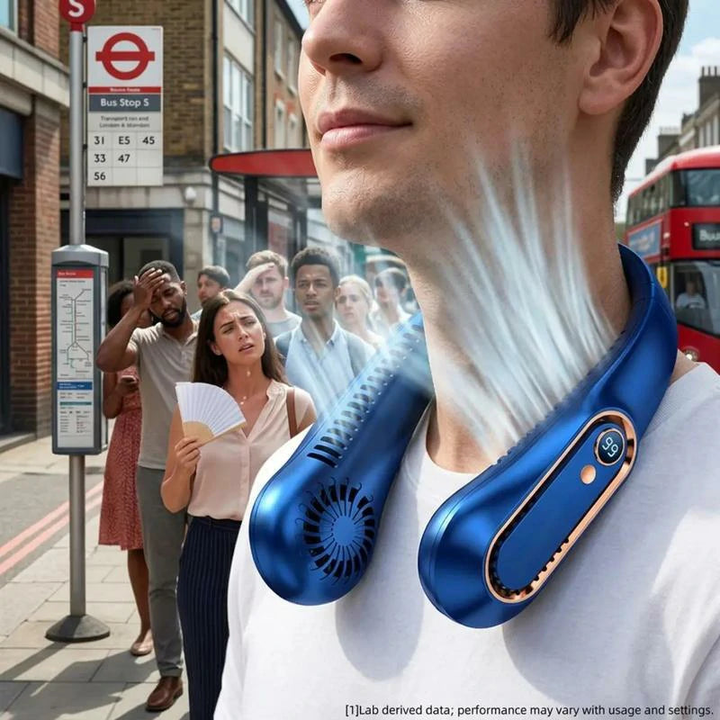2026 NEW 360° Airflow Portable Neck Fan