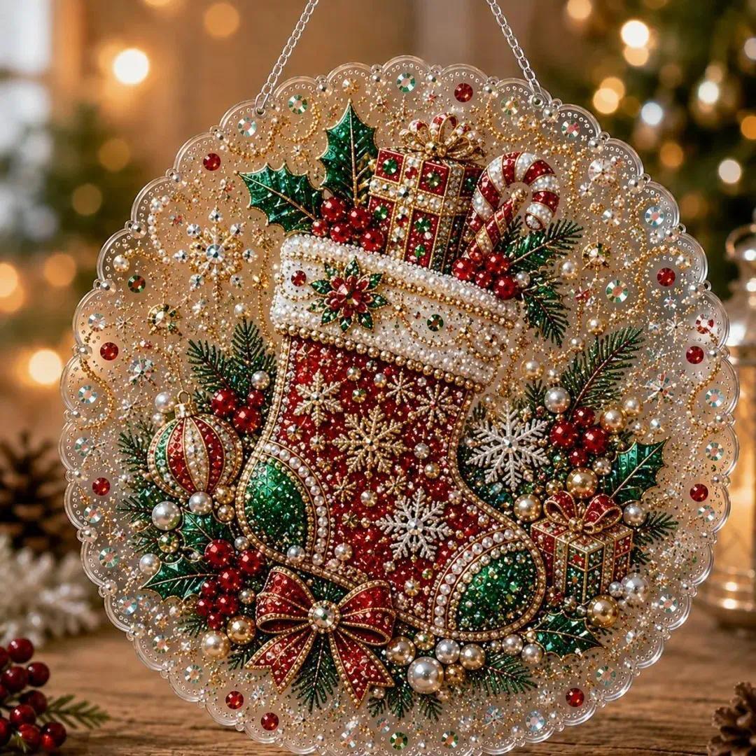 DIY Christmas Pearl & Diamond Ornament Kit