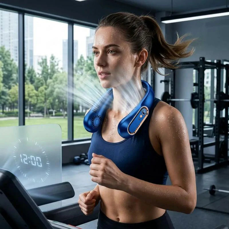 2026 NEW 360° Airflow Portable Neck Fan