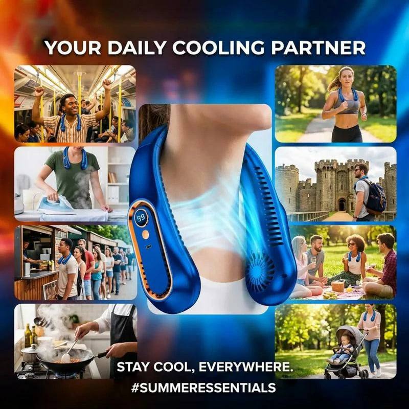 2026 NEW 360° Airflow Portable Neck Fan