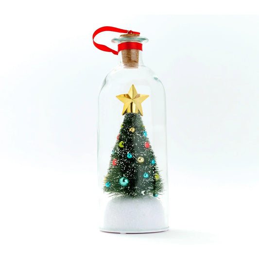 Recordable Message in a Bottle - Mini Christmas Tree