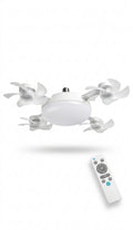 Smart 4-Head Foldable Ceiling Fan with 40W LED Light & Remote